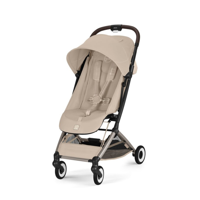 Cybex ORFEO 2026 BLK skladný kočík do lietadla - Almond Beige