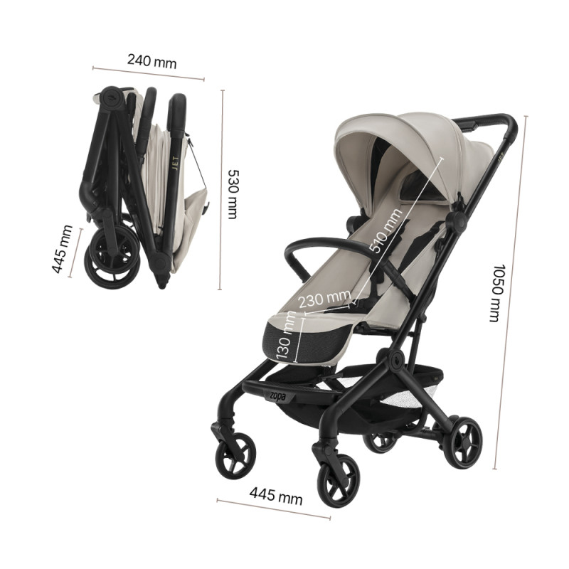 Športový kočík Jet, Ivory Beige 7