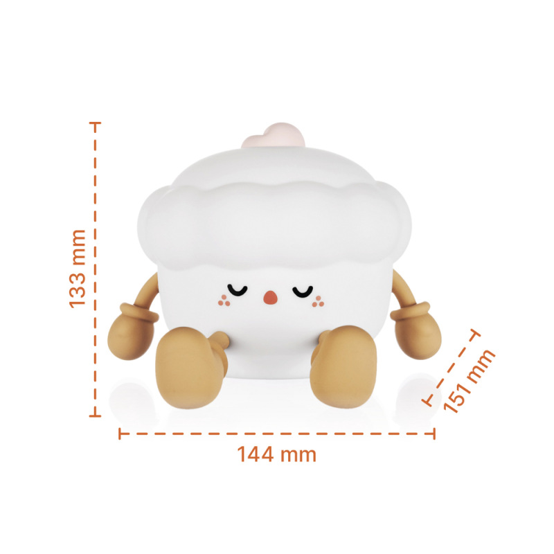 Silikónová nočná LED lampa veľkosť M, Muffin 1
