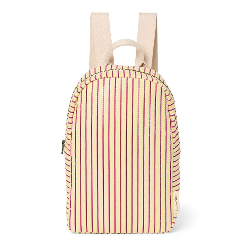 STUDIO NOOS - Poplin Mini BACKPACK - batůžek | Butter Yellow Striped 3