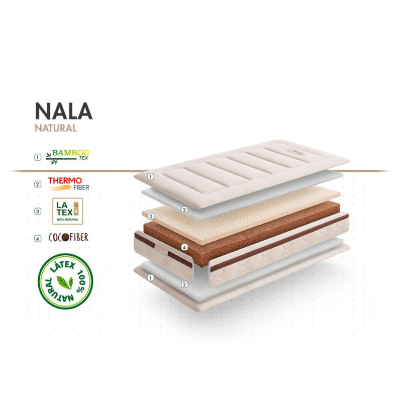 Matrac Nala 120x60x12 cm, Natural 1