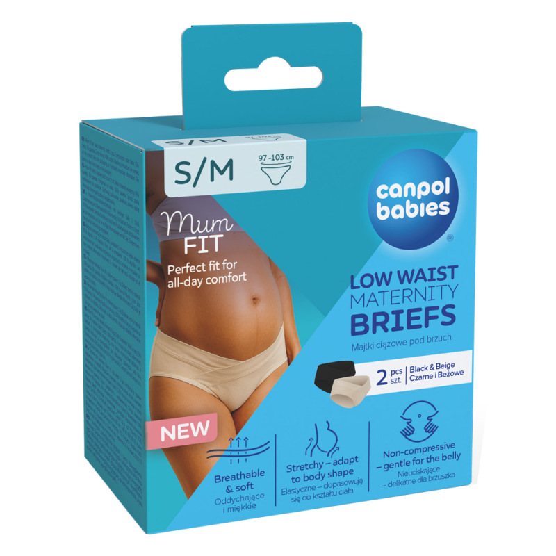 CANPOL BABIES Tehotenské nohavičky s nízkym pásom MumFIT S/M 2ks 4