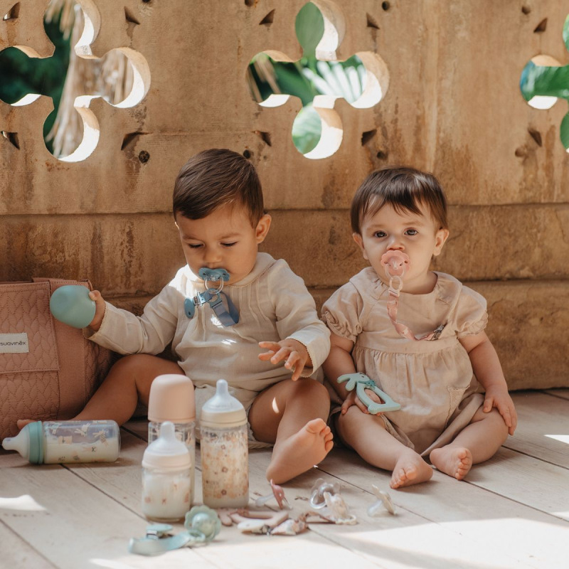 SUAVINEX | DUO krabička na cumlíky WONDERLAND NEW - ružový králik 4