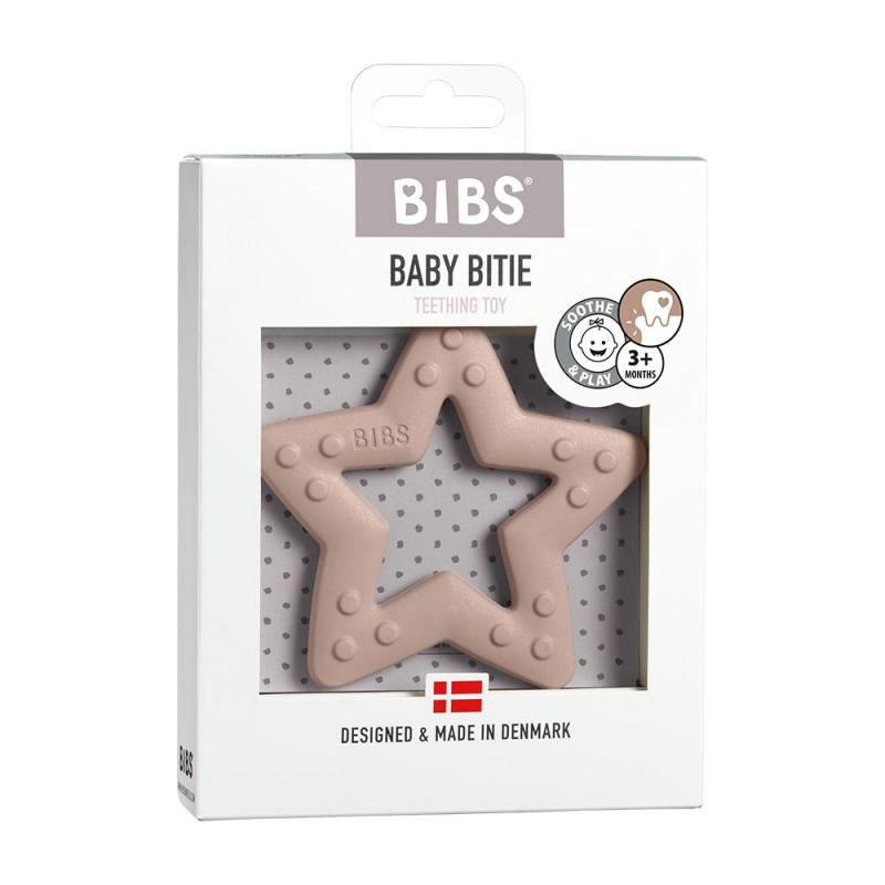 BIBS Hryzátko Baby Bitie Star, farba Blush