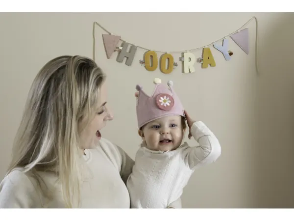 Narodeninová korunka s číslami Pink 6