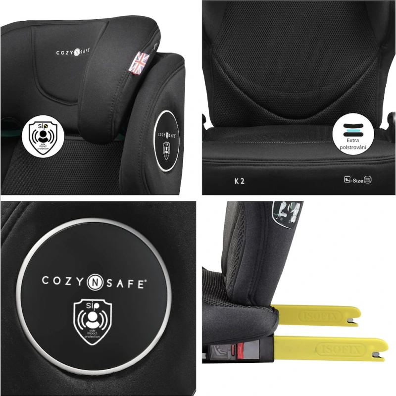 Cozy N Safe K2 i-Size autosedačka 100-150 (skladateľná), Onyx 2025 3