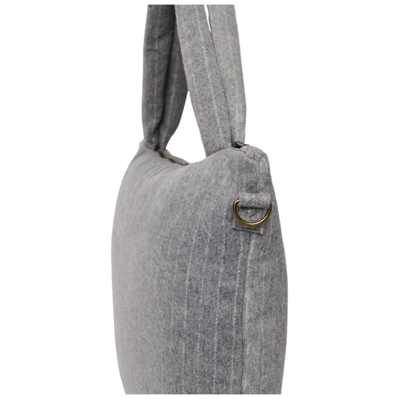 STUDIO NOOS - Flannel Chalkstripe DIAPER BAG | Light Grey 2