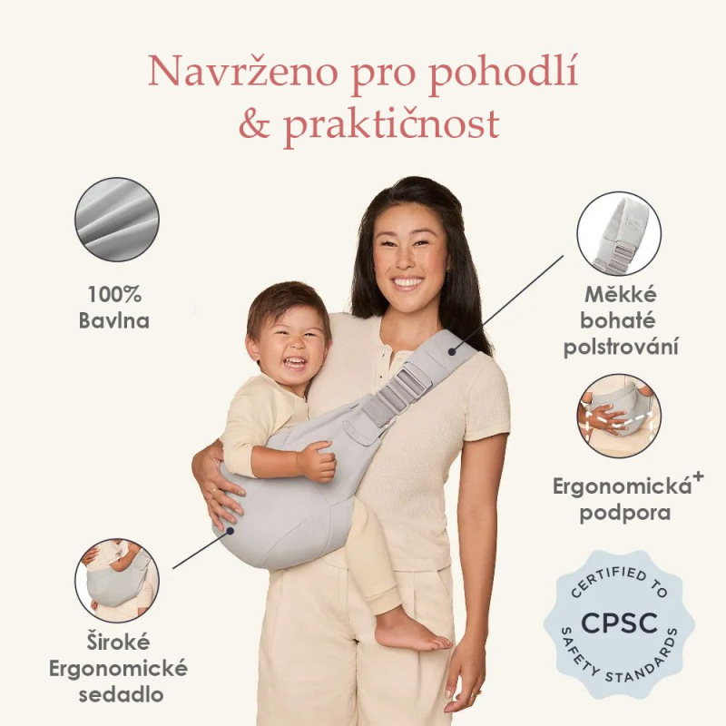 ERGOBABY | SLING - Upsie sling nosič - Natural Beige Šatka na nosenie detí 7