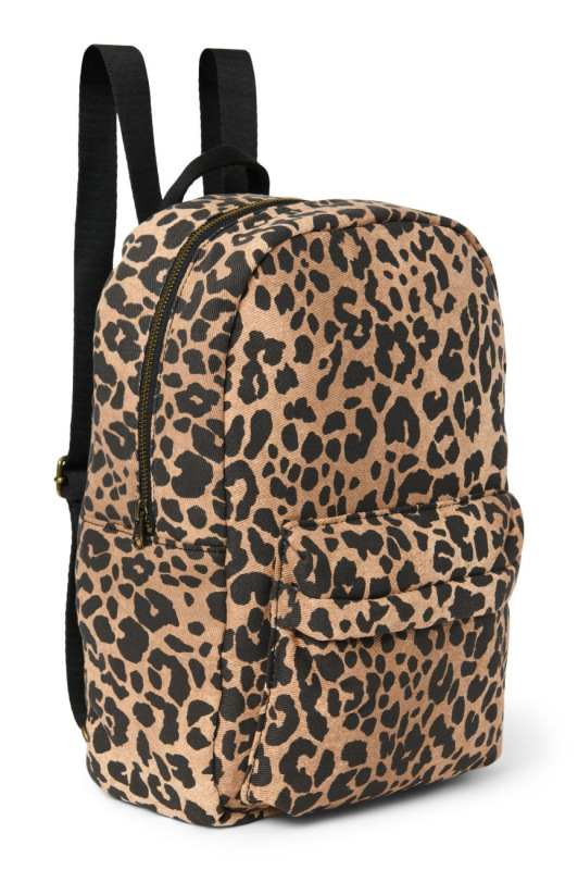 STUDIO NOOS - Cotton Midi BACKPACK - batôžtek s predným vreckom | Brown Leopard 1