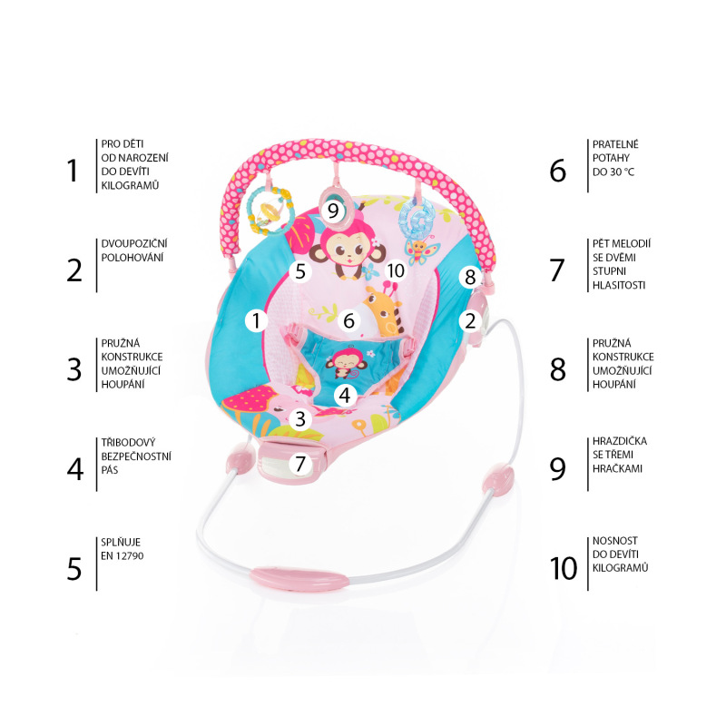 Lehačka Happy, Safari Pink 6