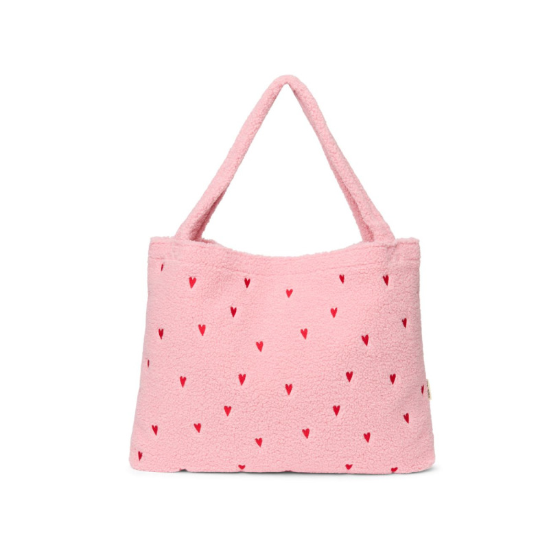 STUDIO NOOS - Teddy MOM BAG | Light Pink hearts