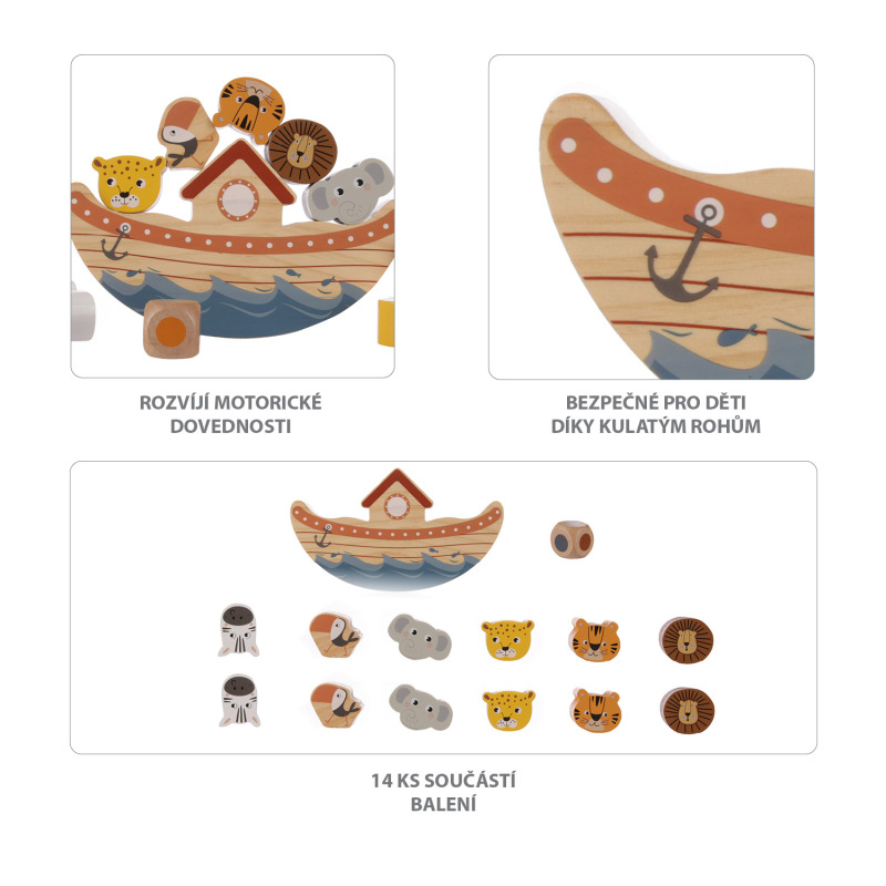 Dřevěná balanční hra archa, Wood 2