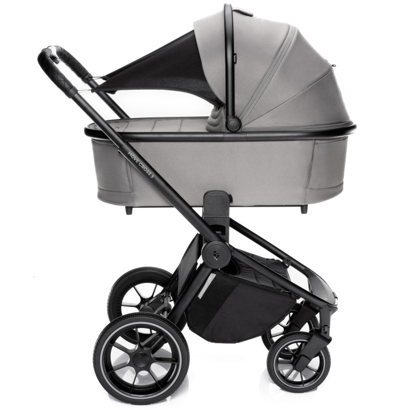 Set Športový kočík Move Cross 3 + korba XL 3 + adaptéry, Metal Grey 16