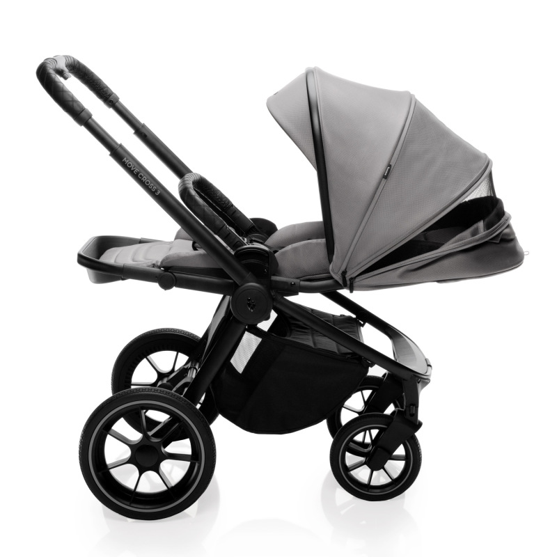 Set Športový kočík Move Cross 3 + korba XL 3 + adaptéry, Metal Grey 12