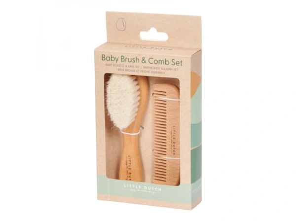 Detský hrebeň a kefa drevená 1