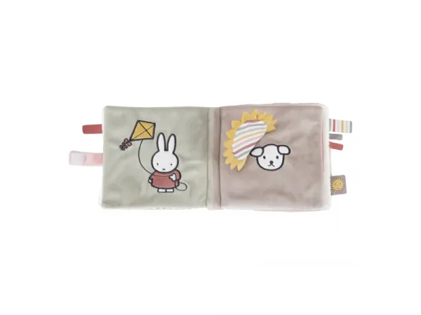 Textilná knižka s aktivitami králiček Miffy Fluffy Pink