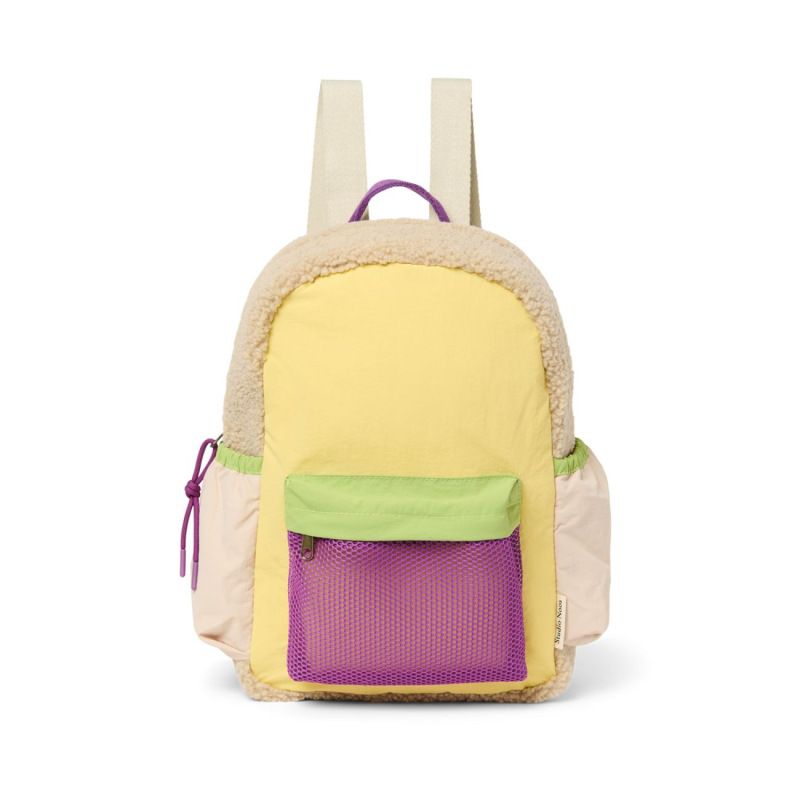 STUDIO NOOS - Patchwork Midi BACKPACK - batůžek | Butter Yellow