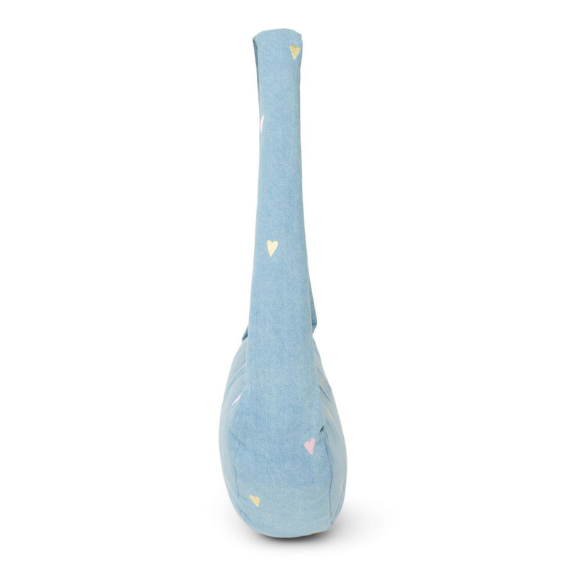 STUDIO NOOS - Denim Mini Cross Body bag | Hearts Light Blue Hearts 2