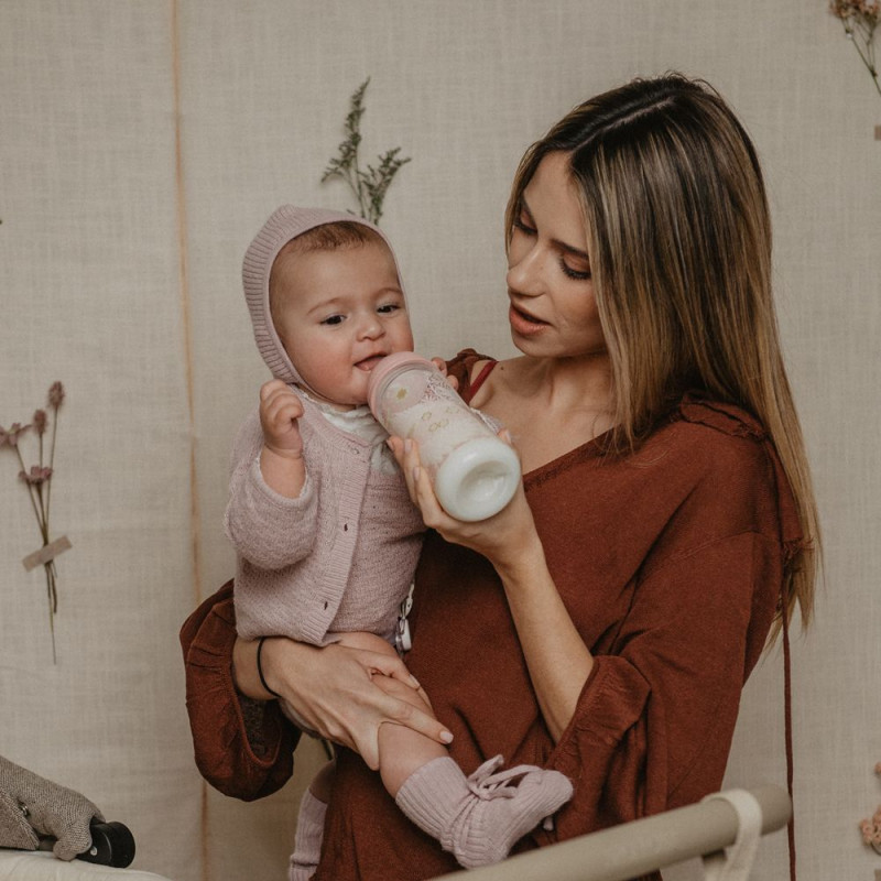 SUAVINEX | Dojčenská fľaša POETRY 270ml FYZIOL PRŮTOK M - ružová 7