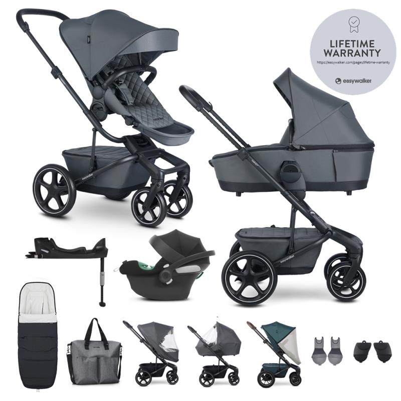 EASYWALKER Harvey⁵ Premium Mineral Grey XXL RWS + CYBEX Aton B2 i-Size