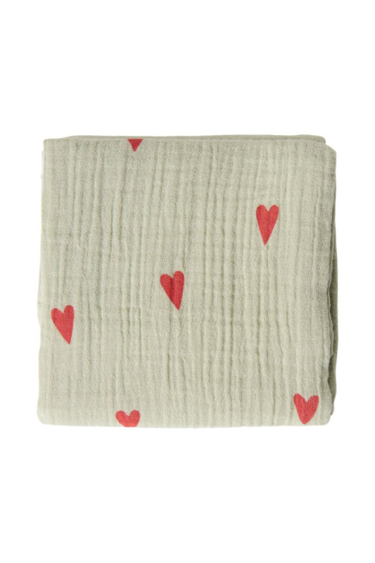 STUDIO NOOS - SWADDLE ZAVINOVAČKA Print Medium | Green Hearts 1