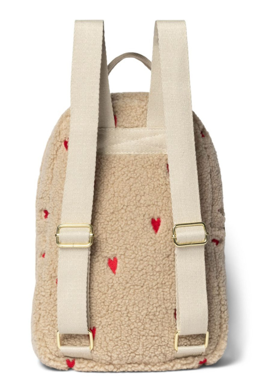 STUDIO NOOS - Teddy Hearts Mini BACKPACK - batôžtek | Ecru Hearts 4