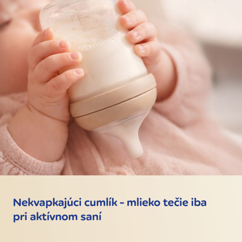 CANPOL BABIES Cumlík k fľaši Natural Shape 6m+ 2ks 4
