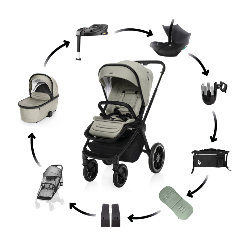 Akčný set kočíka Move Cross 3 Maxi set - BOOS GREY