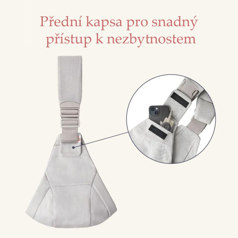ERGOBABY | SLING - Upsie sling nosič - Natural Beige Šatka na nosenie detí 9