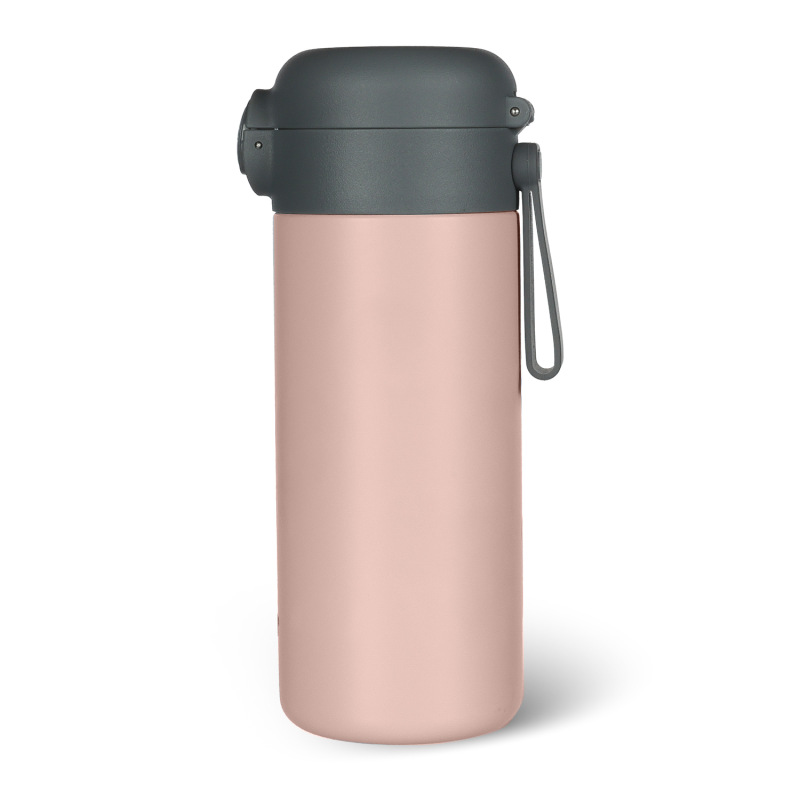 Termoska na tekutiny s brčkem a silikonovým držákem 350 ml, Candy pink 5