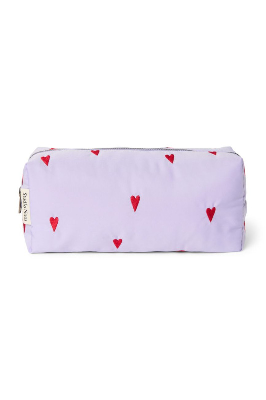 STUDIO NOOS - Puffy POUCH - kabelka | Purple Hearts