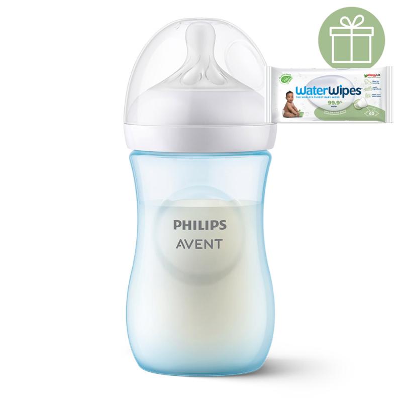 Philips AVENT Fľaša Natural Response 260 ml, 1m+ modrá+WW Soapberry 60ks