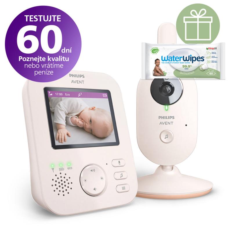 Philips AVENT Pestúnka detská video SCD881/26+WW Soapberry 60ks