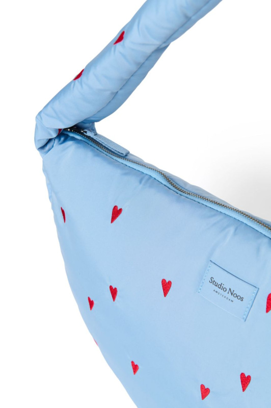 STUDIO NOOS - Puffy Cross Body Bag | Light Blue Hearts 3