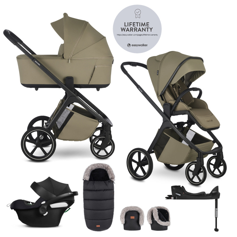 EASYWALKER Set kočík 4v1 Zoey Go Moss Green XL + CBX Aton B2 i-Size + CYBEX Base One