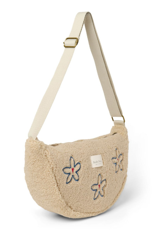 STUDIO NOOS - Teddy Adult FANNY kabelka | Ecru Flower Heart 2