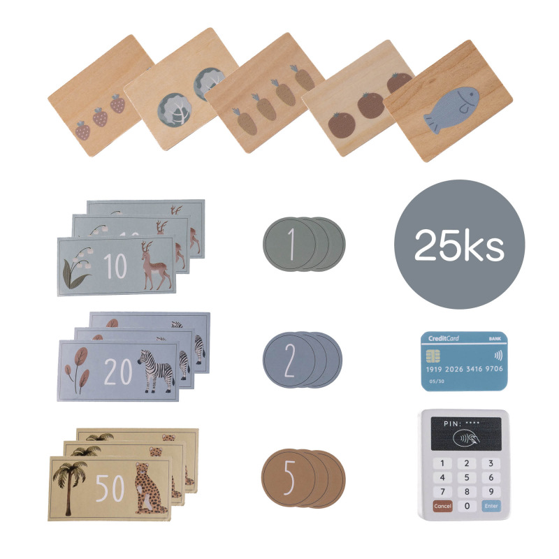 Drevená pokladničná sada 2