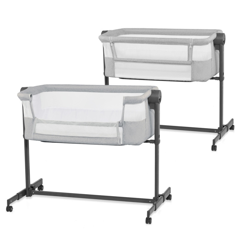 KINDERKRAFT Postieľka detská polohovateľná Nestee Up2 Full Light Grey