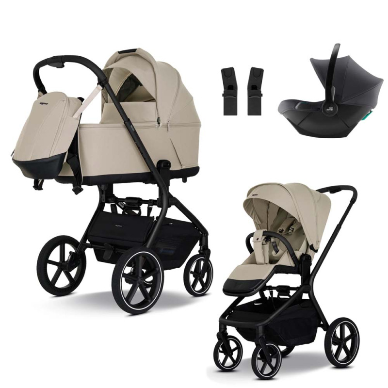 my junior® MAVI Sandstone Beige + sedačka Romer Core + adaptéry