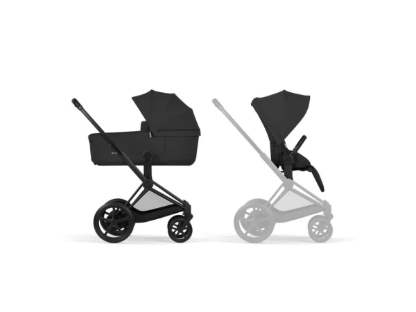 Cybex e-Priam Comfort 2026 rám Matt Black - Sepia Black 1