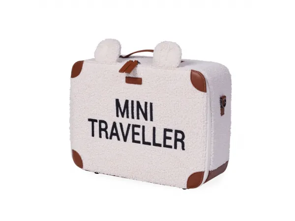 Detský cestovný kufor Teddy Off White