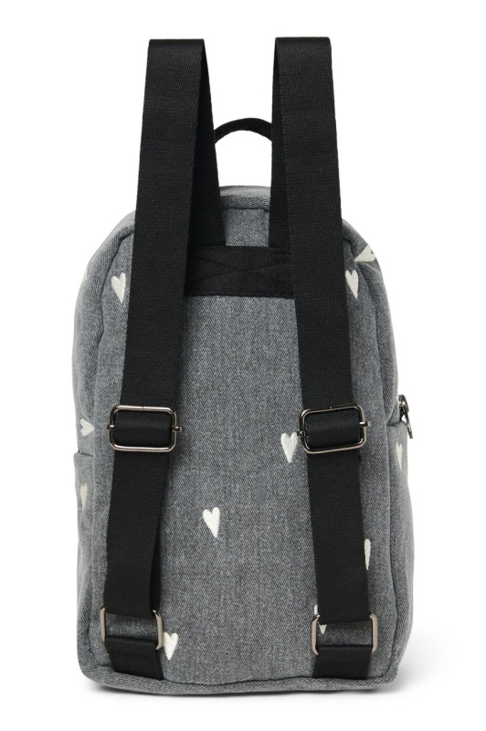 STUDIO NOOS - Denim Mini BACKPACK - batôžtek | Grey Hearts 4