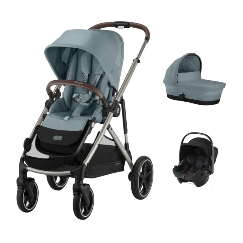 CYBEX GAZELLE Set M, STORMY BLUE (Taupe rám)