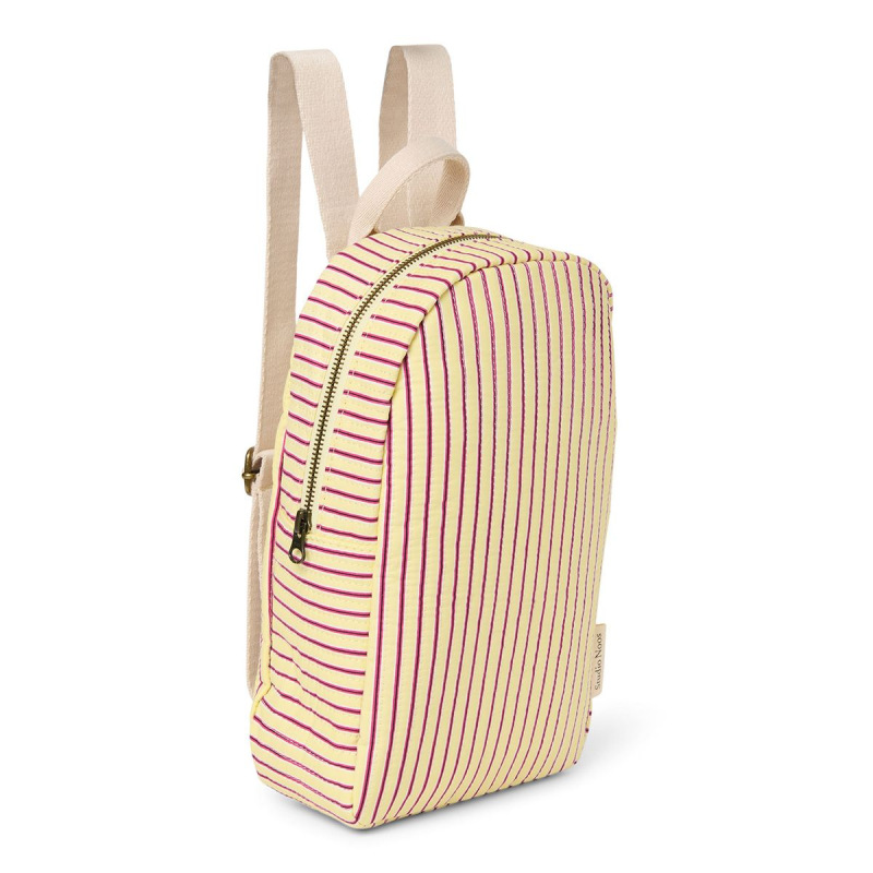 STUDIO NOOS - Poplin Mini BACKPACK - batůžek | Butter Yellow Striped 1
