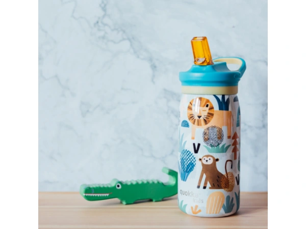 Nerezová termofľaša s náustkom Pop Kids Safari 445 ml 1