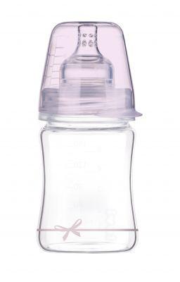 LOVI Fľaša Baby Shower ružová sklo 150ml