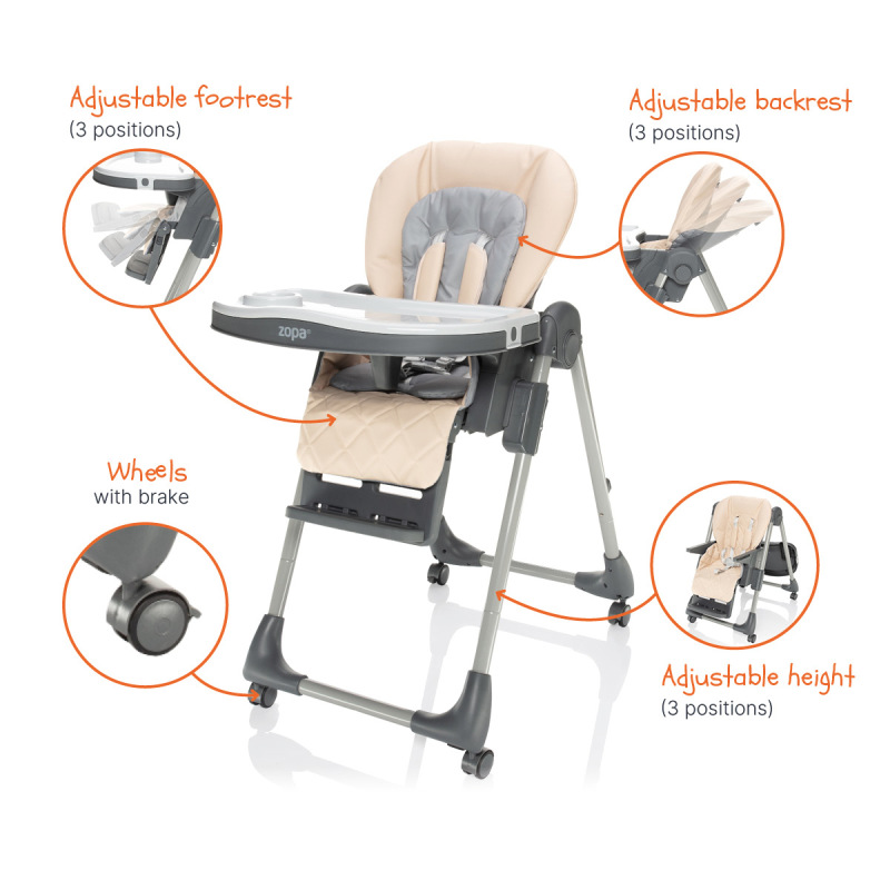 Jídelná stolička Monti 2, Diamond Grey 6