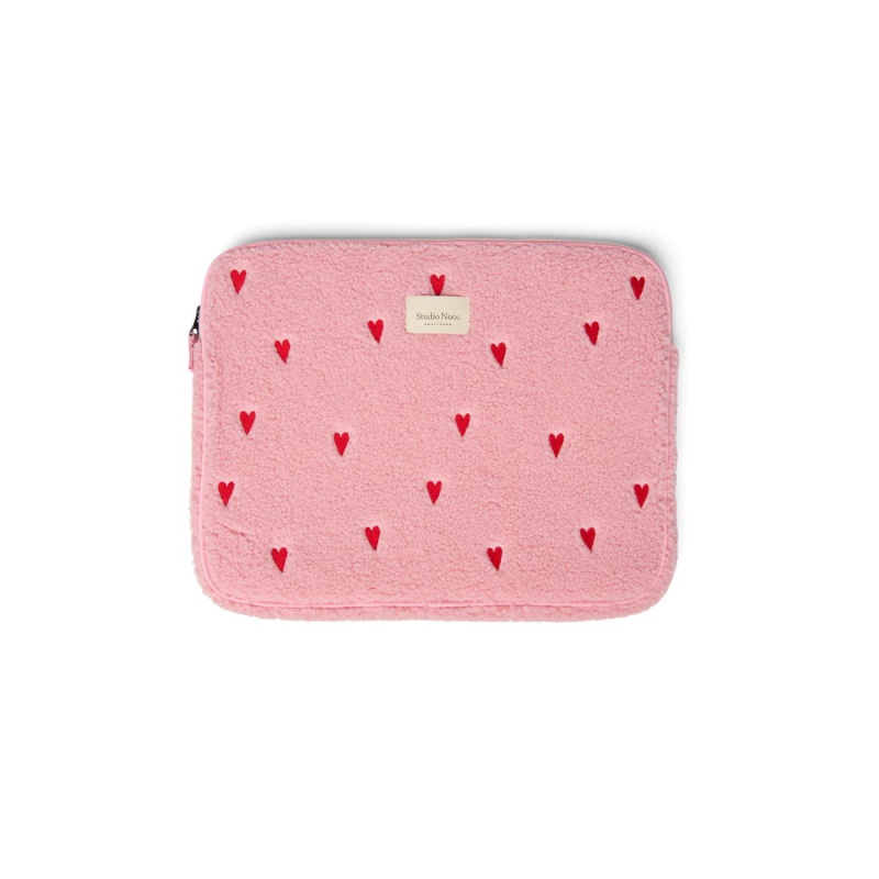 STUDIO NOOS - Teddy OBAL na Laptop 15´| Light Pink Hearts 1