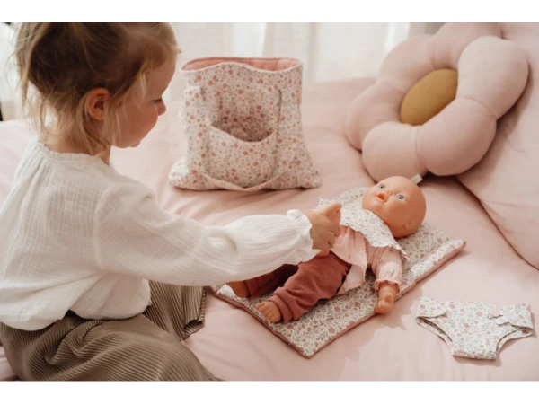 Prebaľovacia taška pre bábiky Soft Flowers 8