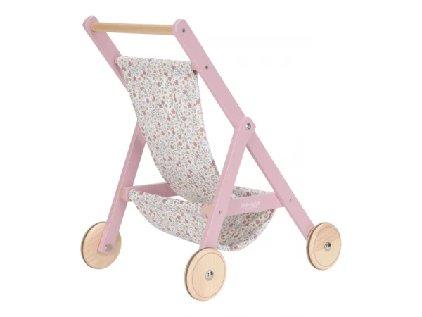 Kočík pre bábiky golfky drevené Pink 3